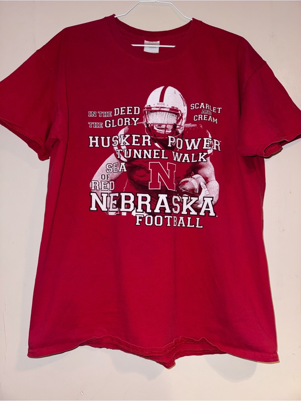Nebraska Cornhuskers Football Red Graphic T-Shirt